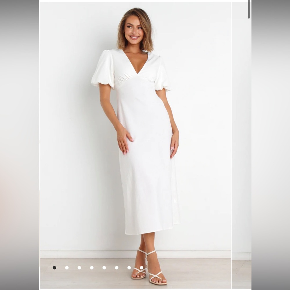 Petal & Pup White Midi Dress